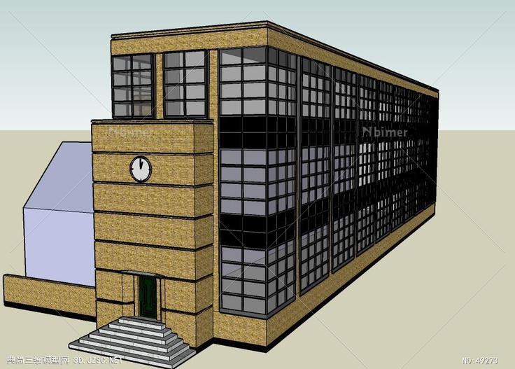 FagusWerke企业厂房 su模型 3d 