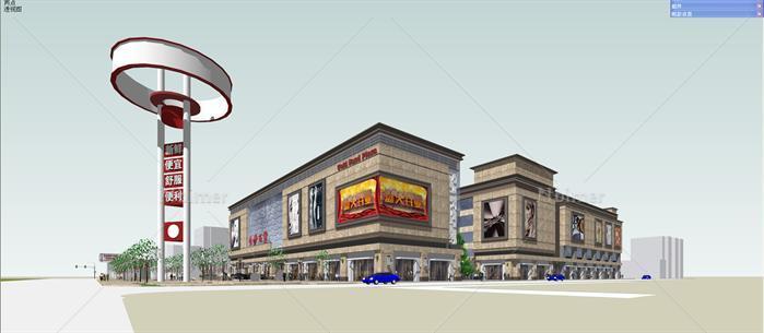 新古典金沙百货商场建筑设计方案su模型[原创]