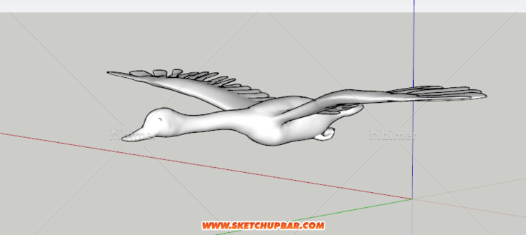 天鹅SU模型,天鹅雕塑sketchup模型