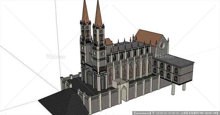 精品教堂建筑设计SU模型