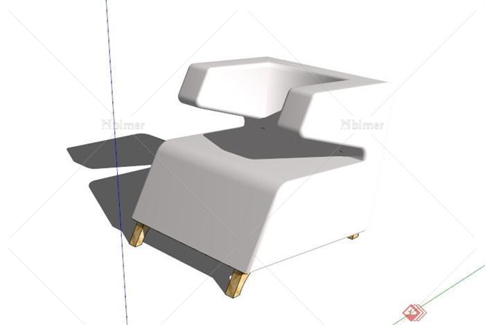 现代设计风格沙发椅子设计SU模型