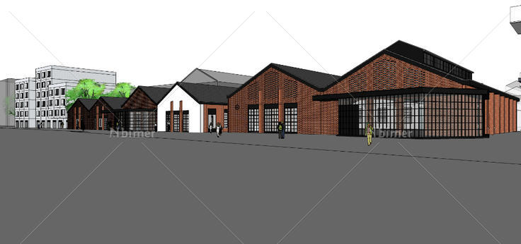 SketchUp办公建筑模型86