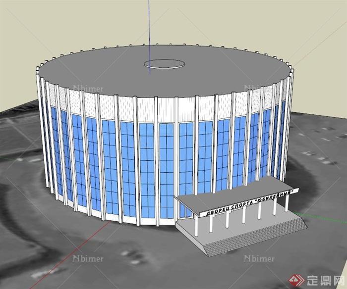 育碧公司大楼建筑设计SU模型
