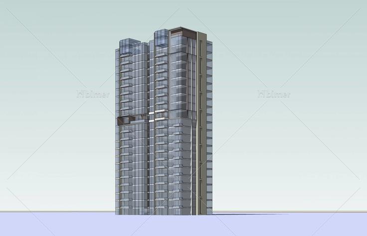 现代高层住宅楼(41236)su模型下载