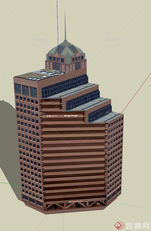 某个酒店大楼建筑设计SU模型
