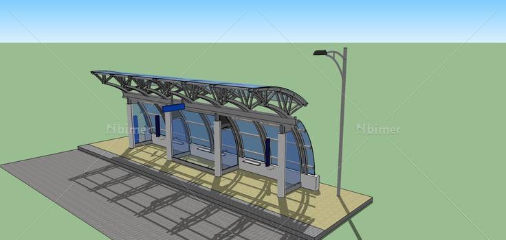 公交车站(69947)su模型下载