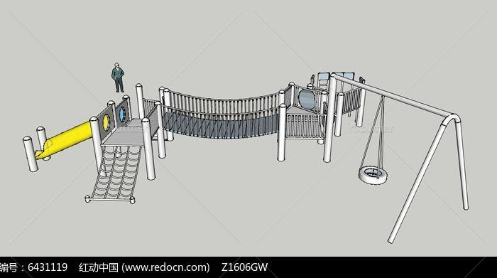 公园儿童游乐设施su模型