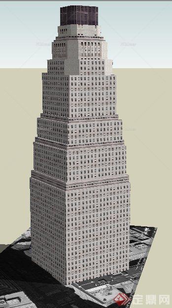 某地现代高层办公建筑设计su模型
