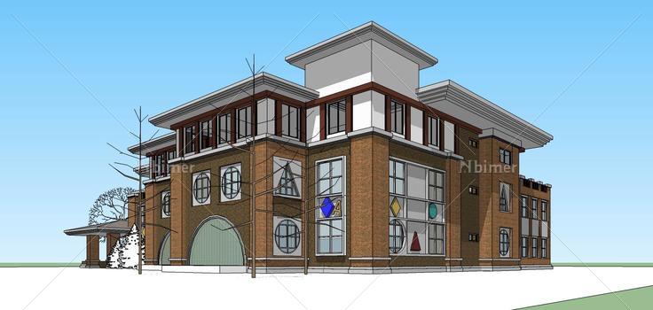 欧式风格幼儿园(75172)su模型下载