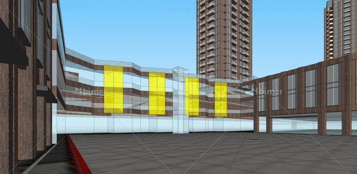 现代商业住宅楼(33370)su模型下载