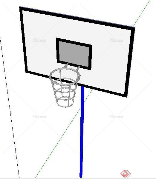 某篮球场篮球架SU模型