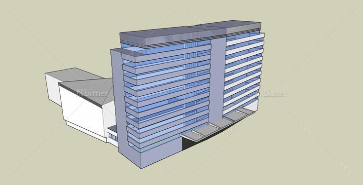 现代高层办公楼(35128)su模型下载