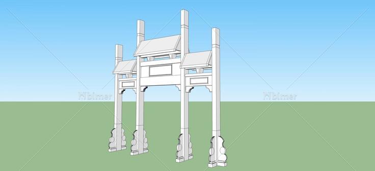 牌坊(43303)su模型下载