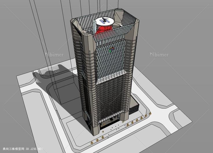 高层办公大厦 高层办公楼su模型