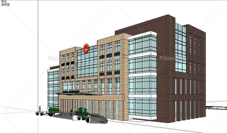 005技侦楼 政府大楼办公楼(167072)su模型下载