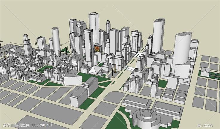 城市规划城市设计Sketchup模型Proyect