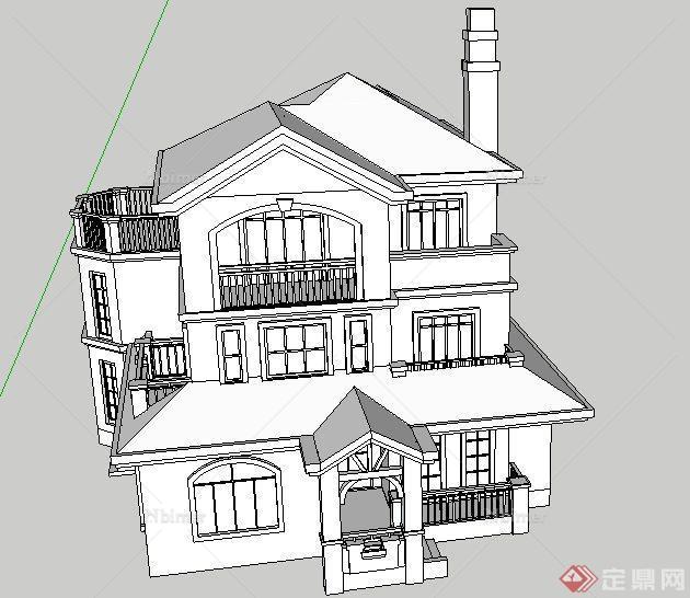 某别墅建筑设计SU模型8