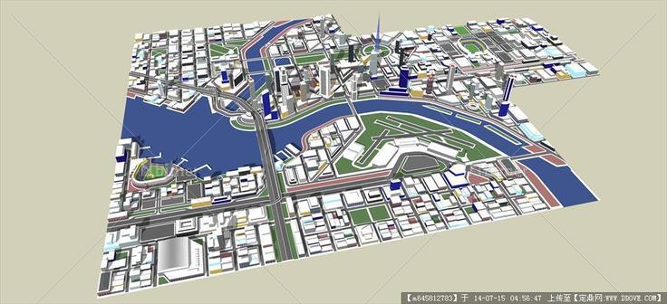 Sketch Up 精品模型---某城市规划设计