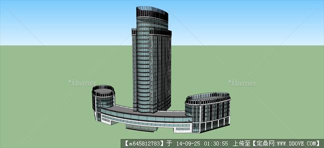 Sketch Up 精品模型----某酒店建筑单体设计模型