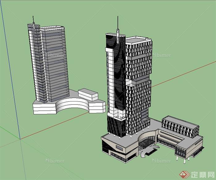 某城市商业综合体建筑设计SU模型
