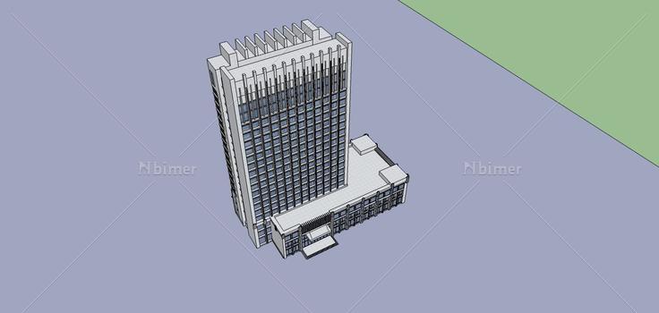 现代风格办公楼(70353)su模型下载