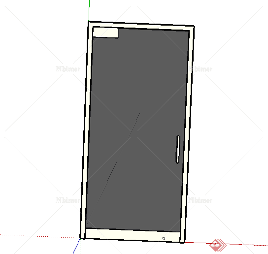 某建筑室内门窗设计SU模型素材