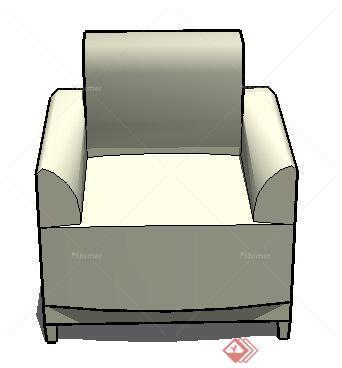一个单人沙发设计的SU模型2