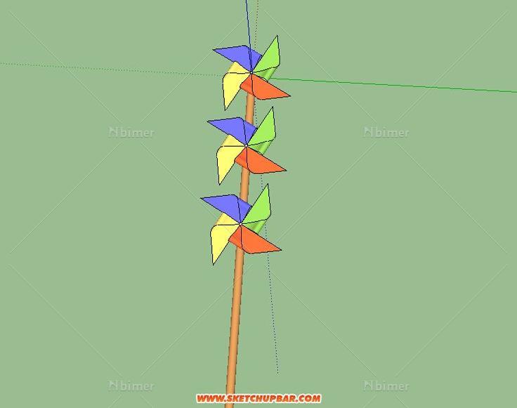 分享一个风车模型