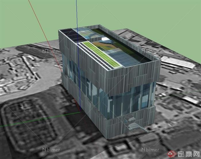 中国香港展览馆建筑设计su模型[原创]