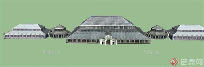 英国皇家植物园建筑设计SU模型