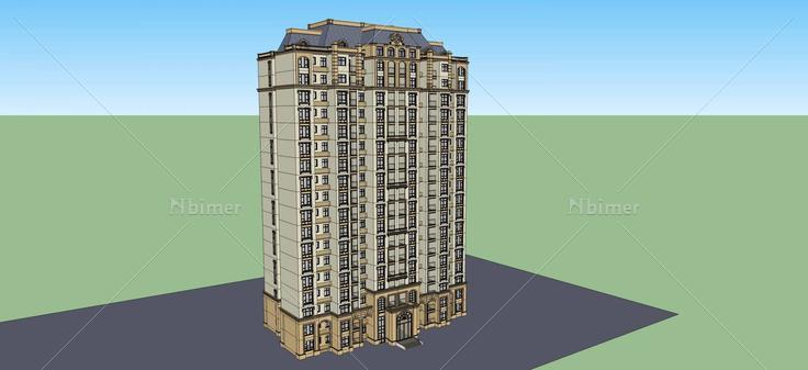 法式高层住宅(47825)su模型下载