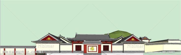 五台山寺庙2宗教 su模型 3d