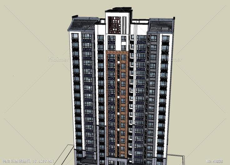 1213号楼高层住宅 su模型 3d