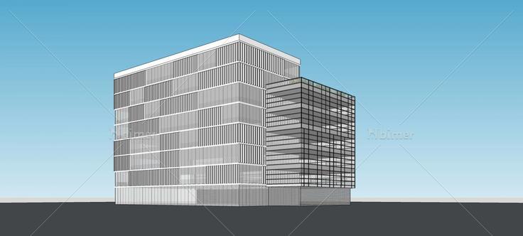 现代多层办公楼(75732)su模型下载