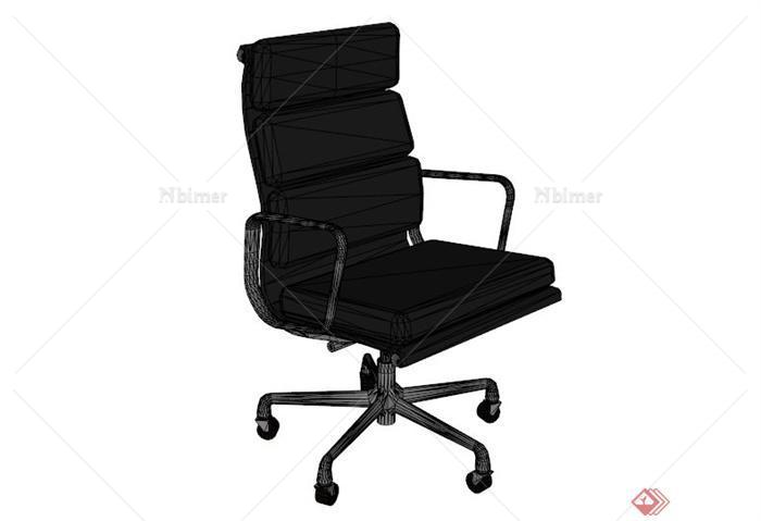 现代老板椅电脑椅设计SU模型