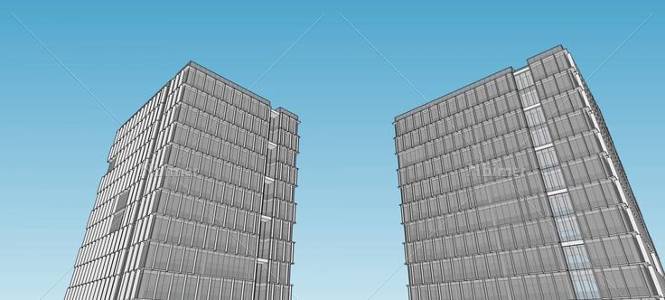现代高层办公楼(75733)su模型下载