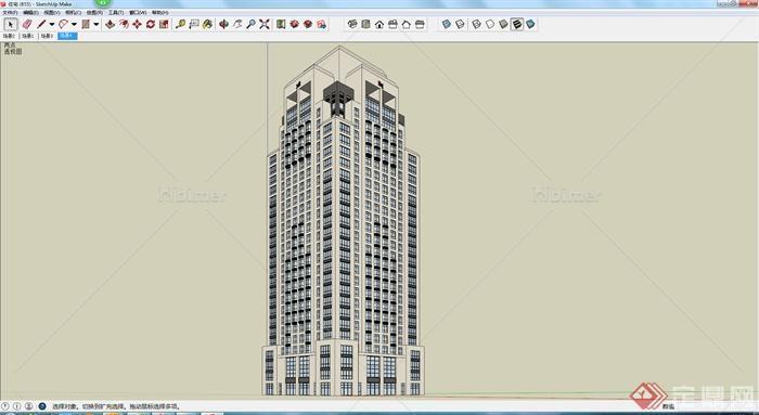 某高层住宅建筑设计SU精细模型