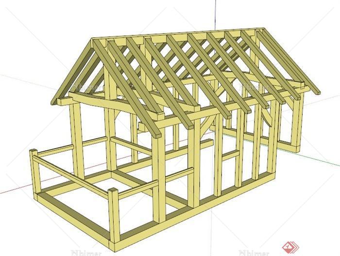 某船库建筑框架设计SU模型