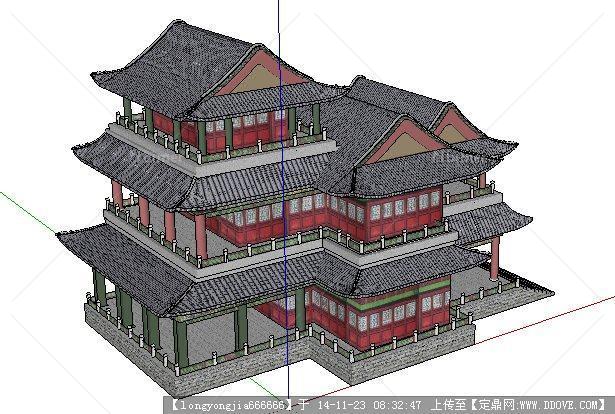 SketchUp  古建  模型 08