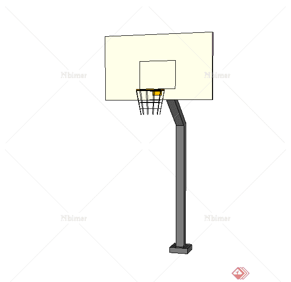 某篮球场篮板设计SU模型素材