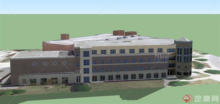 某工程学院建筑设计SU模型