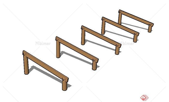 跨栏栏杆的体育器材SU模型