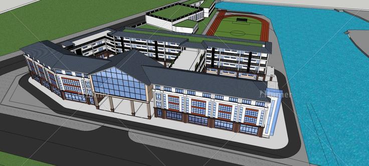 学校--小学(78482)su模型下载