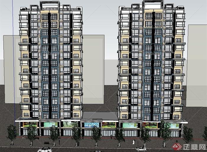 商业高层住宅SketchUp模型[原创]