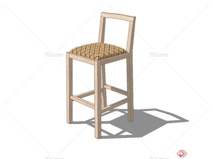 某现代风格坐凳靠椅设计su模型
