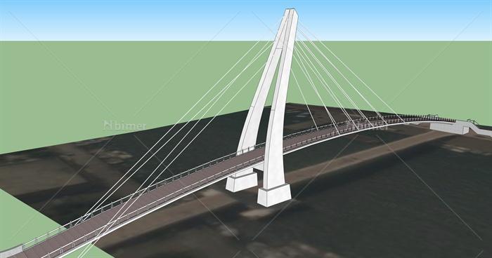 四个现代大桥设计SU模型[原创]