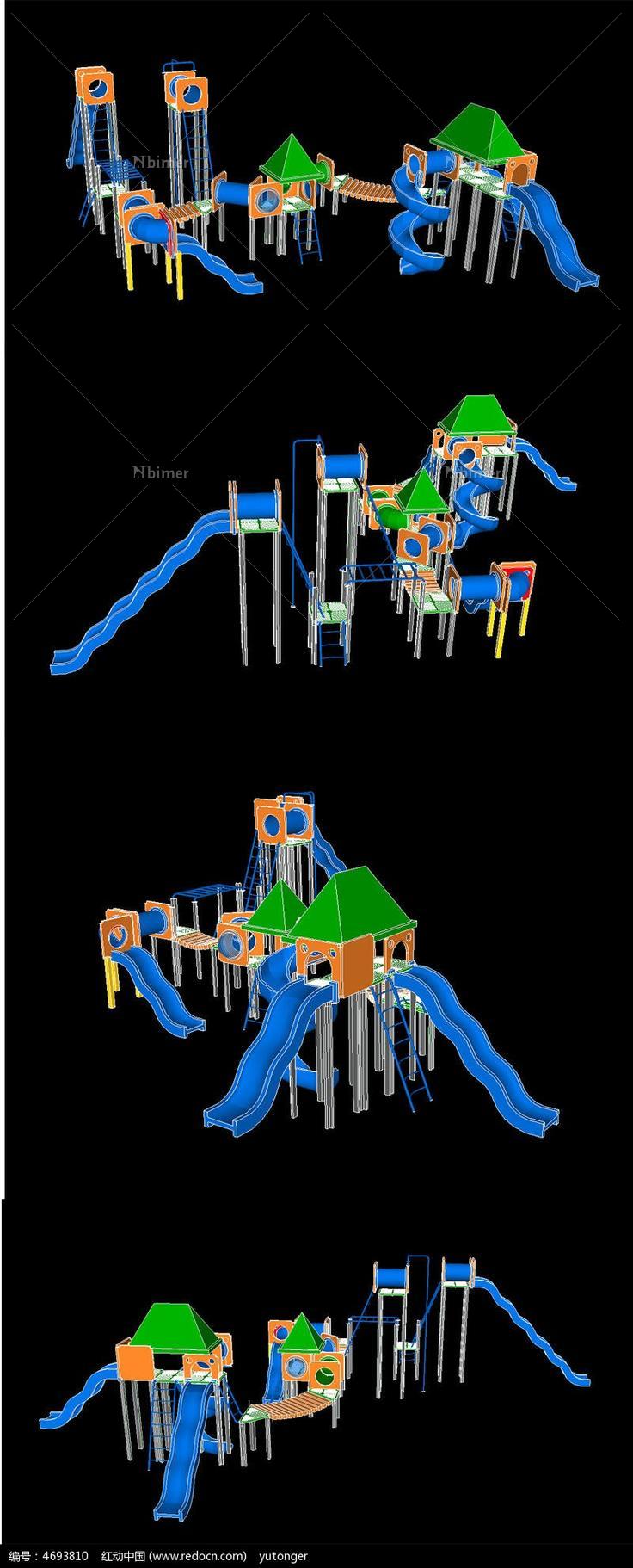 儿童游乐场设施模型SU设计