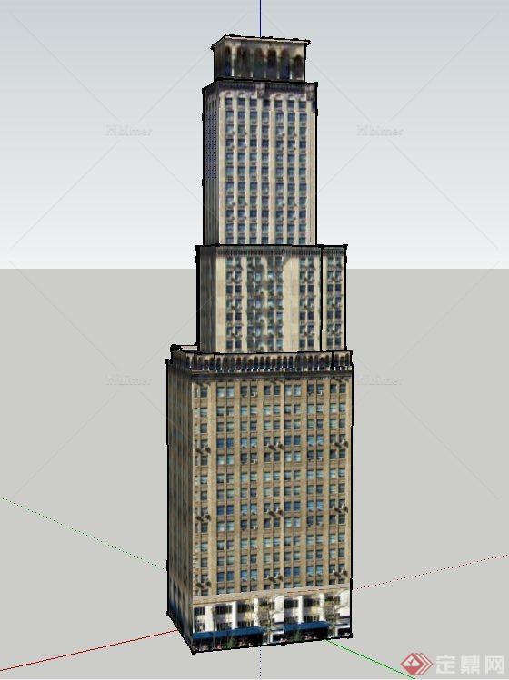 某高层三台办公建筑设计SU模型