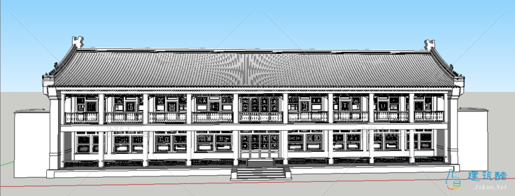 「vip」古建办公楼模型