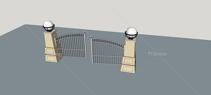 庭院大门(81621)su模型下载